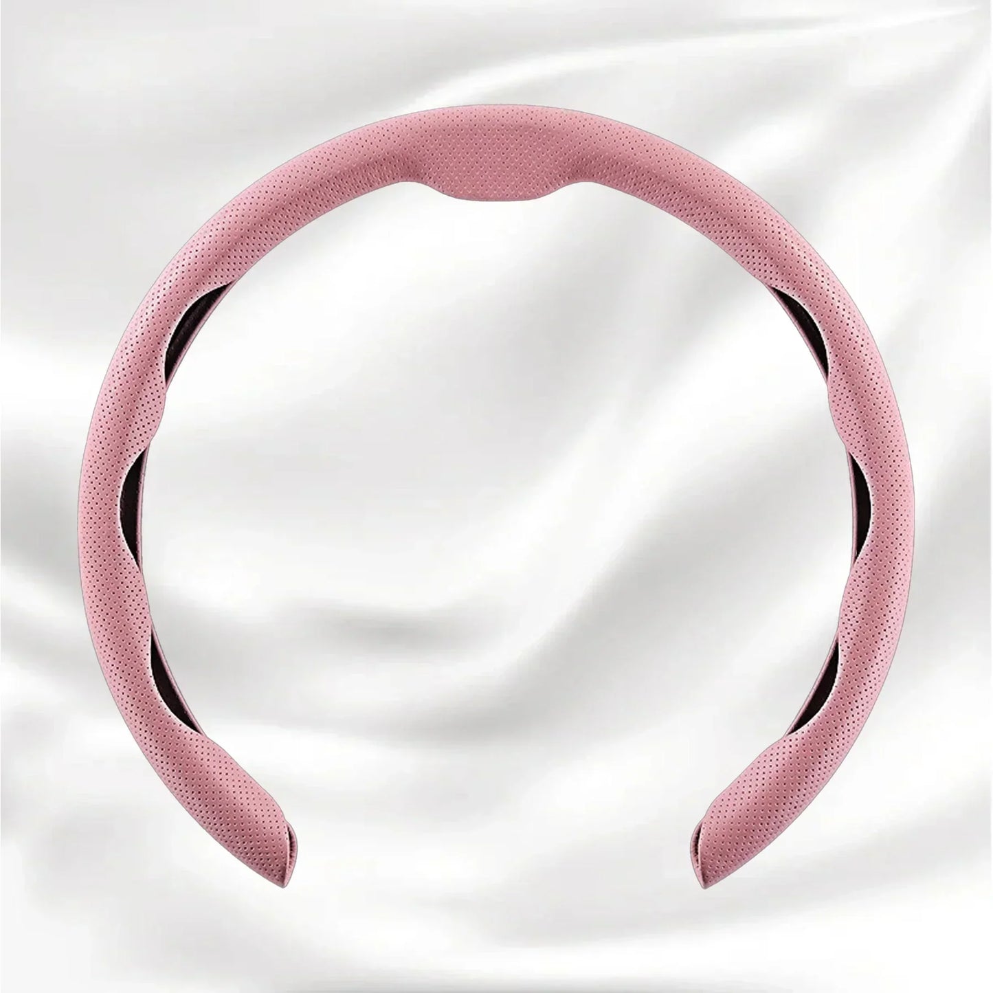 Nexi Customized Car Logo Breathable Ultra-thin 5D Leather & Carbon Car Steering Wheel Cover Universal Fit